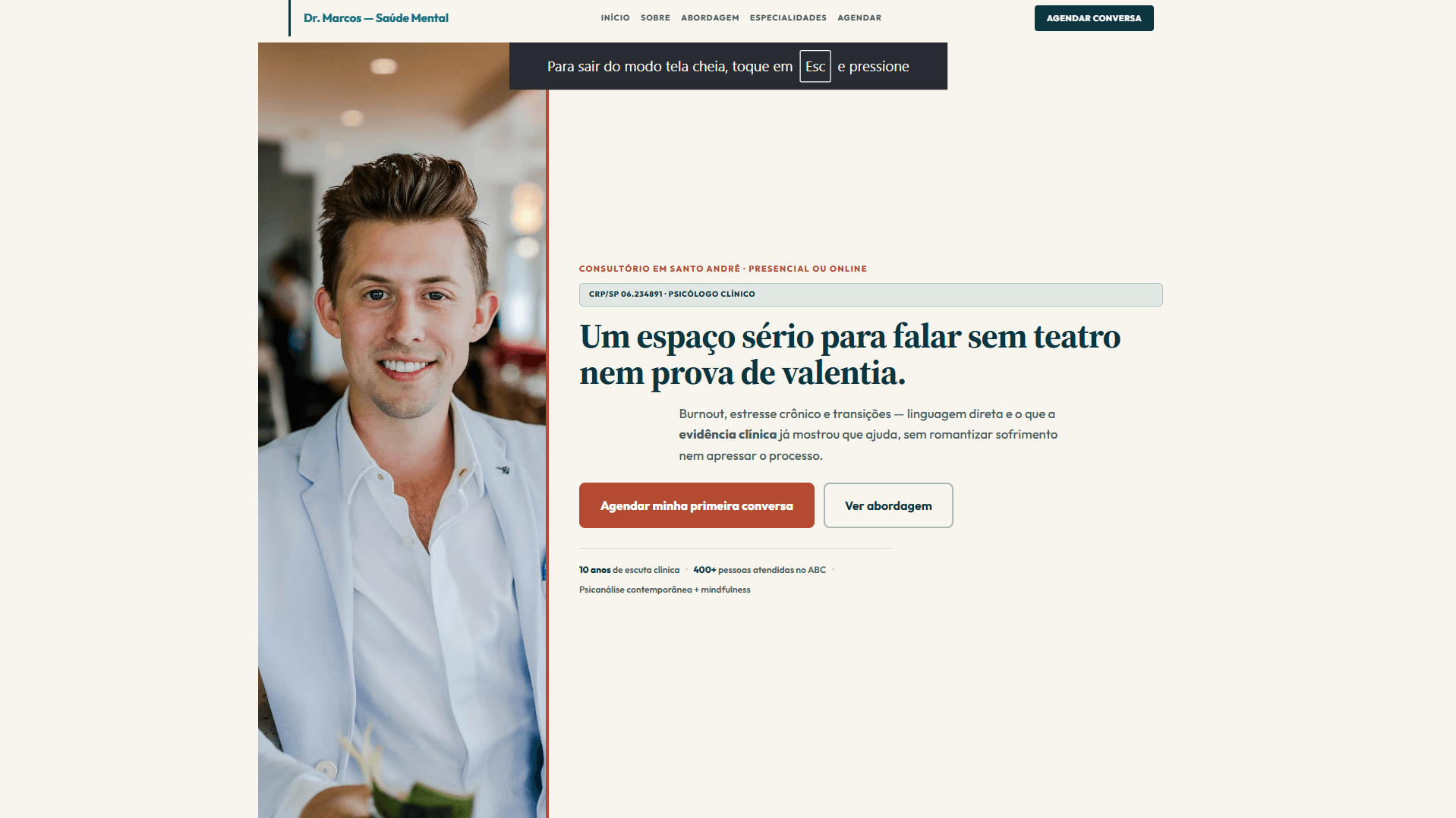 Pré-visualização: Dr. Marcos — Saúde Mental Masculina