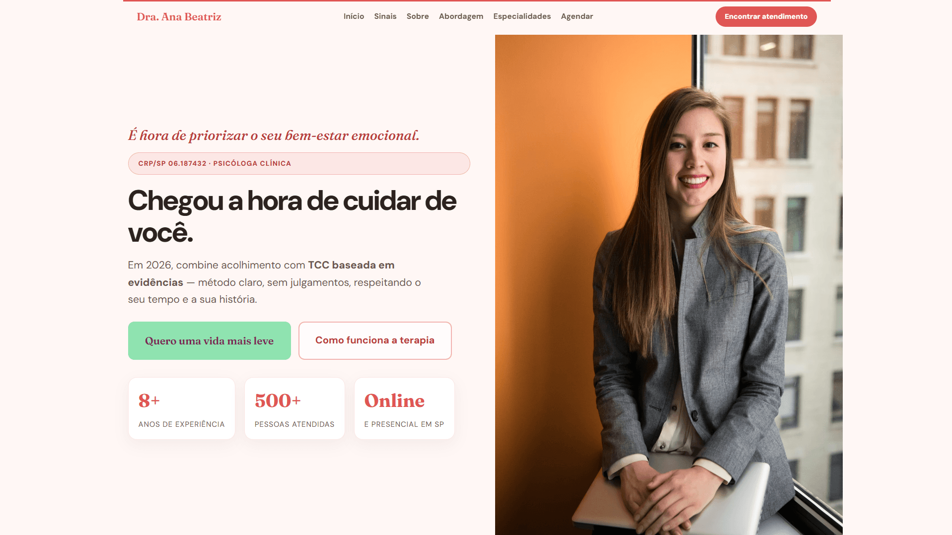 Pré-visualização: Dra. Ana Beatriz — Psicóloga Clínica